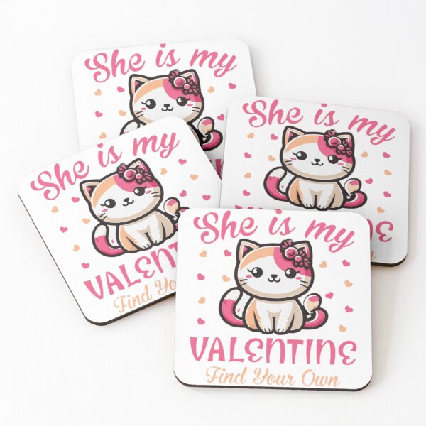 Item preview, She Is My Valentine Find Your Own Cats Lover  T-Shirt designed and sold by Dazzling15.