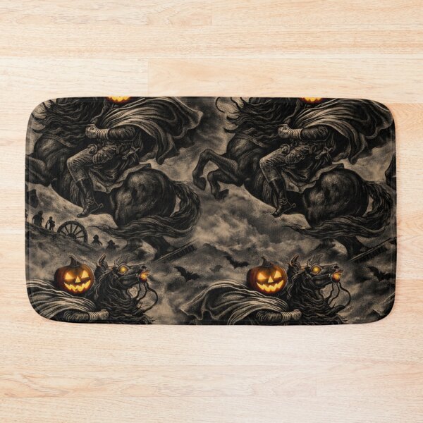 Item preview, Headless Horseman Scratchboard Night Charge Illustration — Dramatic Halloween Dark Art designed and sold by TheHorsemanRidesAgain.
