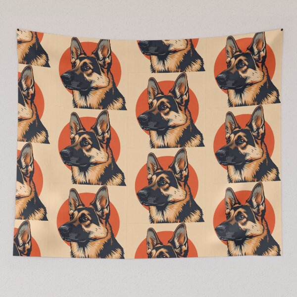 Item preview, Vintage Retro German Shepherd Dog designed and sold by Vintage City.