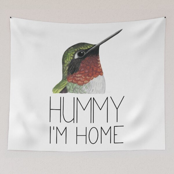 Item preview, Hummy, I'm Home! (Ruby-throated Hummingbird) designed and sold by LauraWolfArtist.