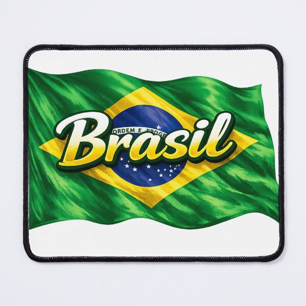 Item preview, Brazil Flag Design – Brasil Pride Script Typography designed and sold by GarnerSupplyCo.