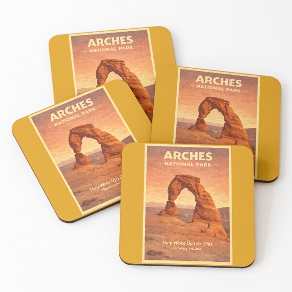 Item preview, Arches National Park “They Woke Up Like This” Sticker – Funny Utah Desert Poster designed and sold by messupbro.