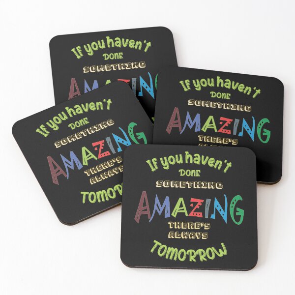 Item preview, There’s Always Tomorrow – Playful “Amazing” Motivational Typography designed and sold by ArtGMerch.