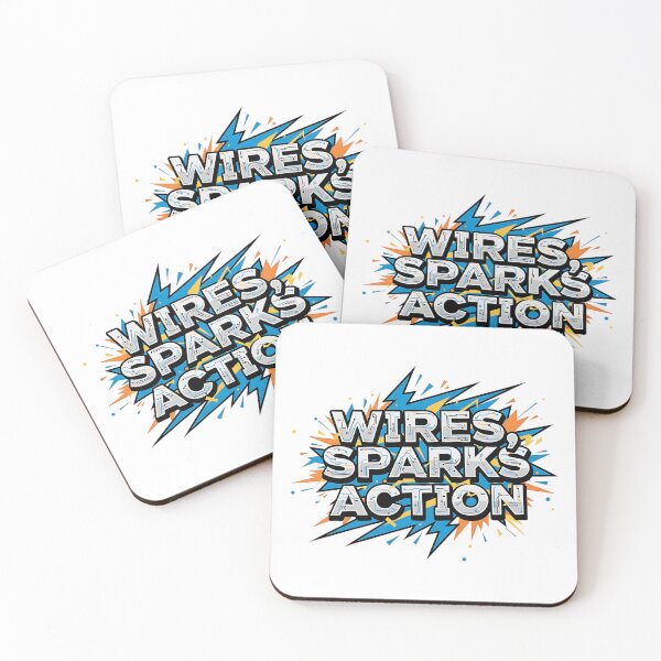 Item preview, Wires, Sparks, Action T-Shirt – Funny Electrician & Engineer Technician Shirt designed and sold by Muzgle.