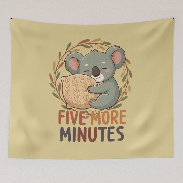 Item preview, Five More Minutes - Sleepy Koala Nap Time designed and sold by draft & digital.