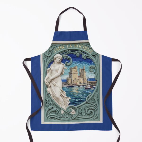 Item preview, J’aime La Rochelle – Art Nouveau Mosaic Coastal France Poster designed and sold by FrancophileFun.