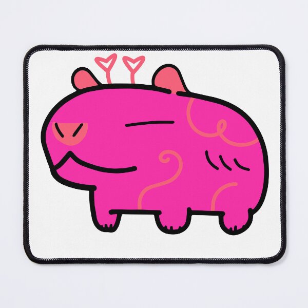 Item preview, Pink Purple Hearts Alien Capybara designed and sold by MiscibilityArt.