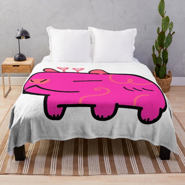 Item preview, Pink Purple Hearts Alien Capybara designed and sold by MiscibilityArt.