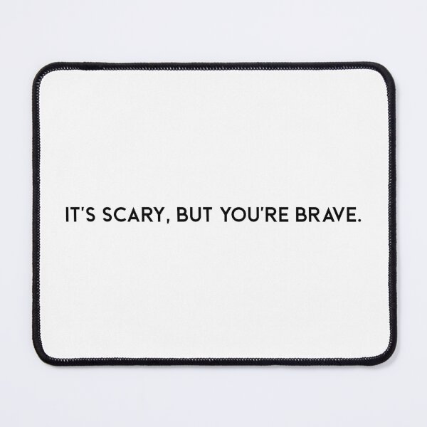 Item preview, It's scary, but you're brave - Heated Rivalry Ilya Rozanov quote, Shane Hollander, Hollanov designed and sold by RosefinchArt.