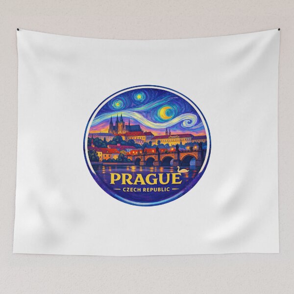 Item preview, Prague Czech Republic Retro Travel Emblem designed and sold by Timegraf.