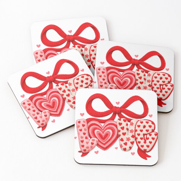 Item preview, LOVE Faux Yarn Valentine Design | Coquette Heart Bow & Knit Texture designed and sold by dkid creations.