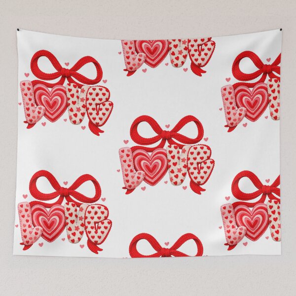 Item preview, LOVE Faux Yarn Valentine Design | Coquette Heart Bow & Knit Texture designed and sold by dkid creations.