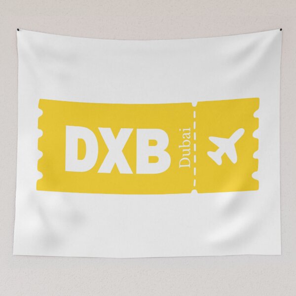 Item preview, DXB Dubai Airport Code Vintage Travel Sticker - Minimalist Dubai Art designed and sold by Sparkledust Creations.