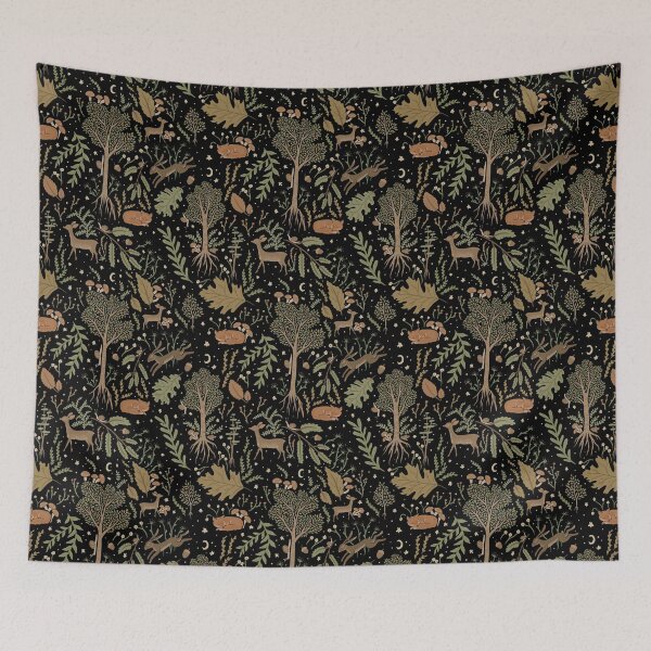 Item preview, Stary sky forest pattern - Colour midnight designed and sold by -Lily-Anne-.