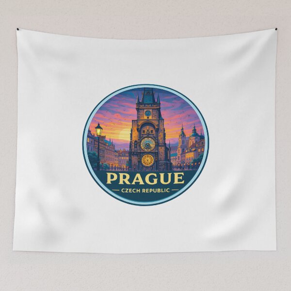 Item preview, Prague Czech Republic Retro Travel Emblem designed and sold by Timegraf.