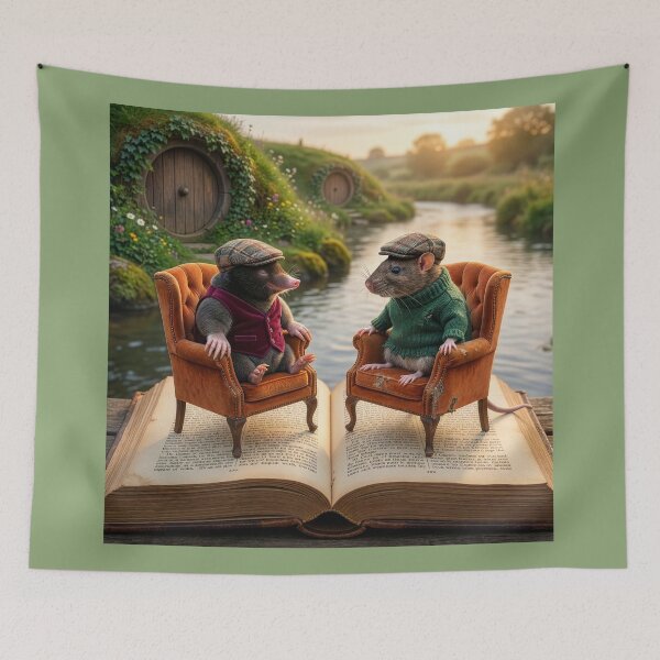 Item preview, Rat and Mole Talk on the River Thames designed and sold by Tridentulus.