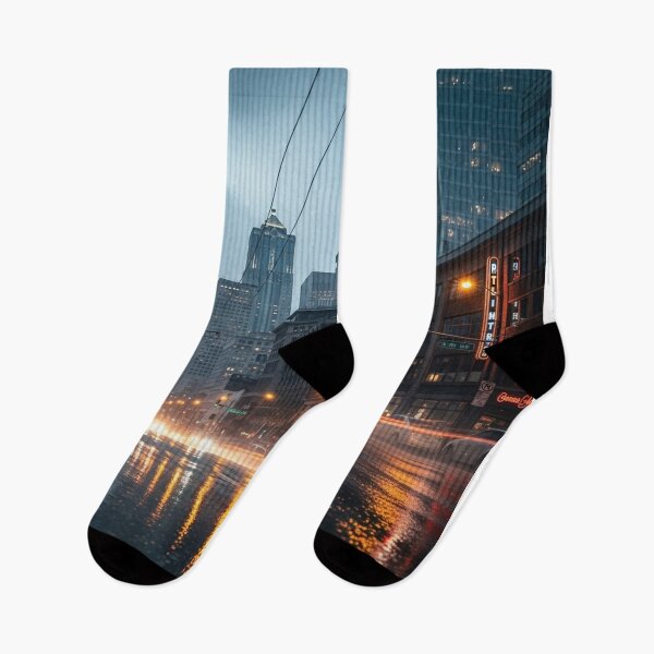 Item preview, cityscape in the rain designed and sold by Losancestros.