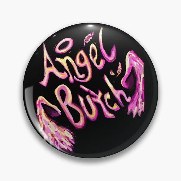Item preview, 'Angel Butch' text print - black background designed and sold by hazartsabe.