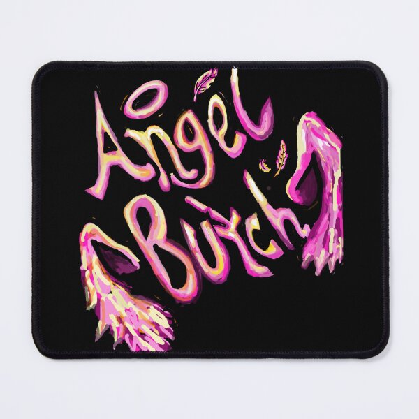 Item preview, 'Angel Butch' text print - black background designed and sold by hazartsabe.