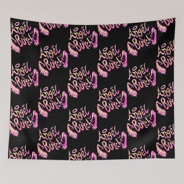 Item preview, 'Angel Butch' text print - black background designed and sold by hazartsabe.