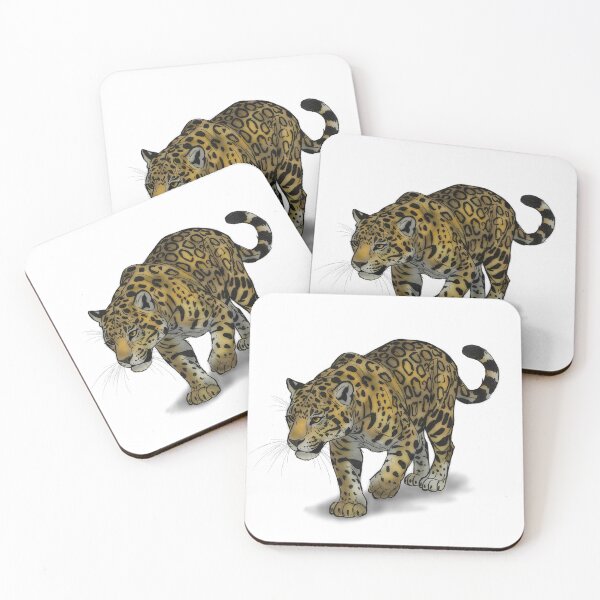 Item preview, Costa Rica Jaguar Wildlife Art - Adventure Travel Fundraiser - Big Cat Illustration designed and sold by Ink & Kind Studio.