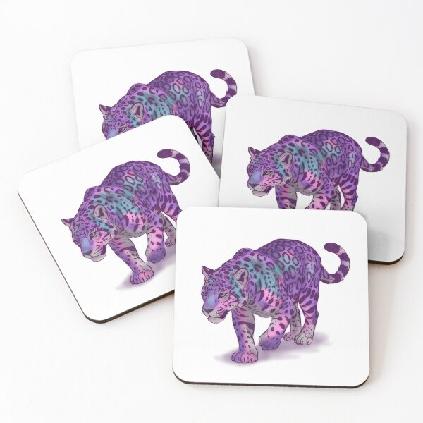 Item preview, Purple Jaguar Art - Mystical Wildlife Illustration - Costa Rica Conservation Fundraiser Gift designed and sold by therealkbyers.