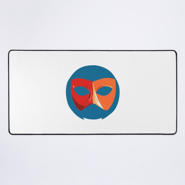 Item preview, Colorful Carnival Mask On Bold Blue Background designed and sold by FWLKIT.