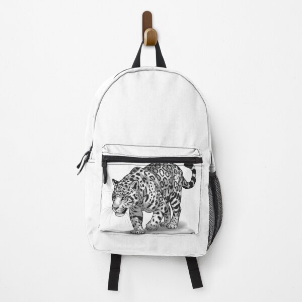 Item preview, Black and White Jaguar Art - Minimalist Big Cat Illustration - Wildlife Conservation Fundraiser designed and sold by Ink & Kind Studio.