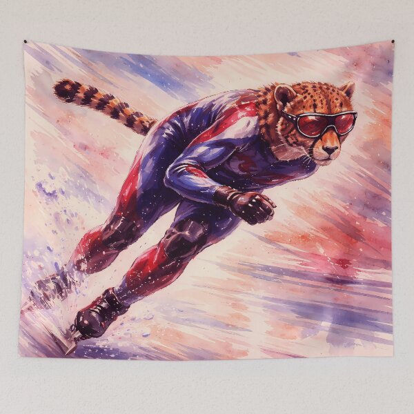 Item preview, Speed Skating Olympic Cheetah designed and sold by Sarcastic designs.