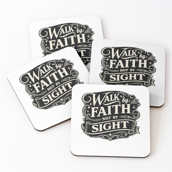 Item preview, Walk by Faith Not by Sight | Christian Bible Verse Faith KJV designed and sold by Stilll Waters Studio.