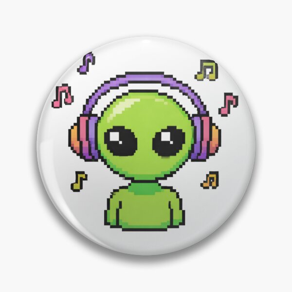 Item preview, lost in music — cute alien designed and sold by NotFoundIRL.