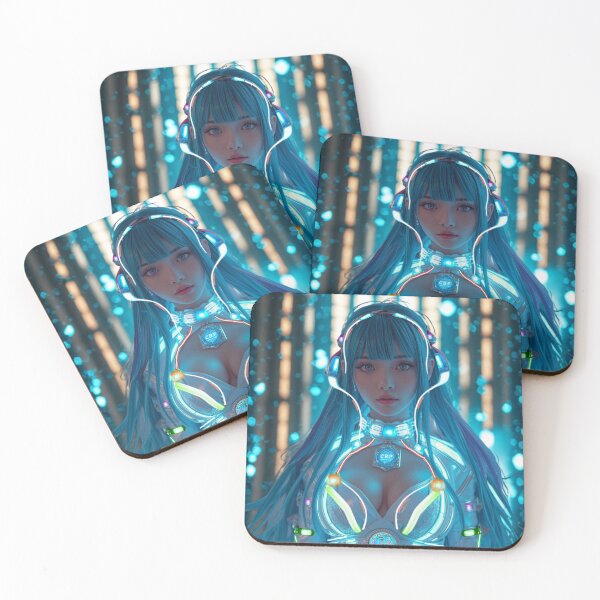 Item preview, ELNーCyberpunk AI Girl Neon Portrait　 designed and sold by Future AI Muse Product.