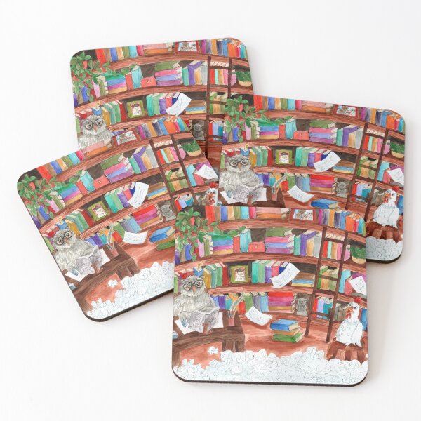 Item preview, Cozy Library Watercolor Illustration designed and sold by ArtDamaskin.