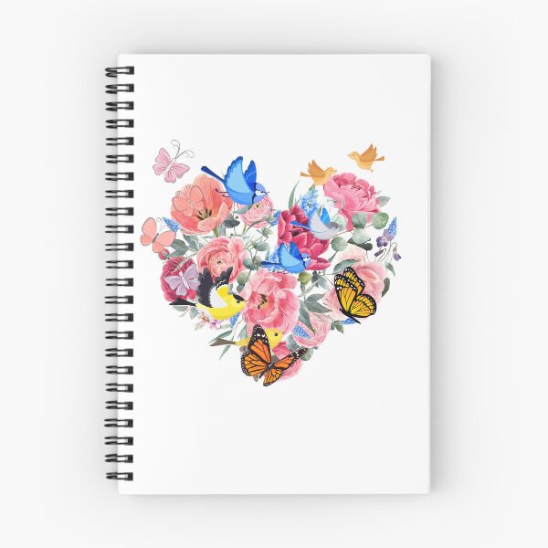 Item preview, Colorful Floral Heart Birds Butterflies Cute Nature Design designed and sold by Like it.