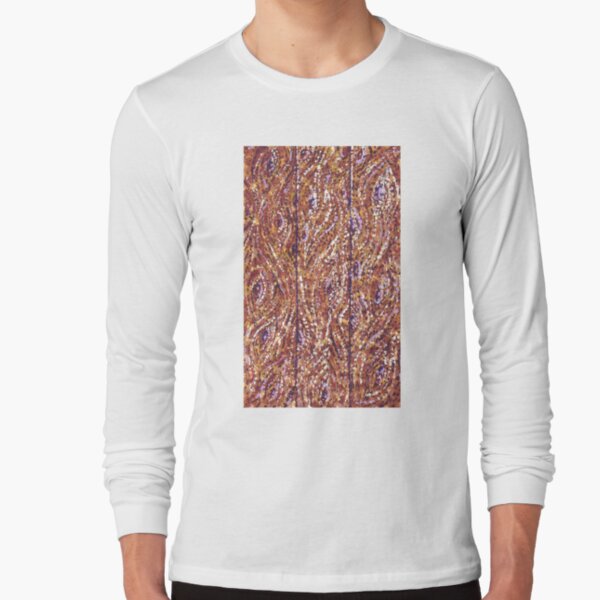 Wood Planks Pointillism by Kristie Hubler Long Sleeve T-Shirt