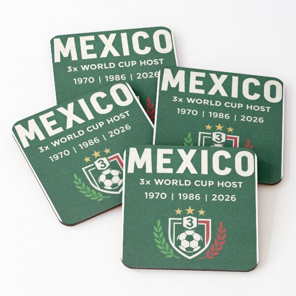 Item preview, México 3 Veces Sede Mundial Fútbol 1970 1986 2026 Diseño Deportivo Vintage designed and sold by FlorenciaStudio.