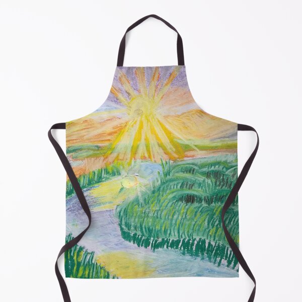 Item preview, Sun Over Landscape With River designed and sold by pinkyjainpan.
