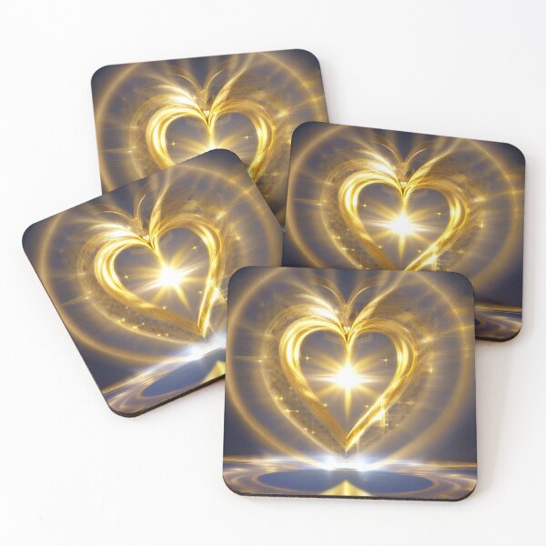 Item preview, Radiant Golden Heart of Light – Spiritual Love Energy Art designed and sold by Noctavia07.