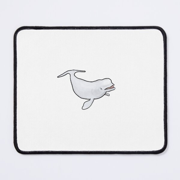 Item preview, Cute Smiling Beluga Whale – Hand Drawn Digital Illustration designed and sold by EdithsAttic.