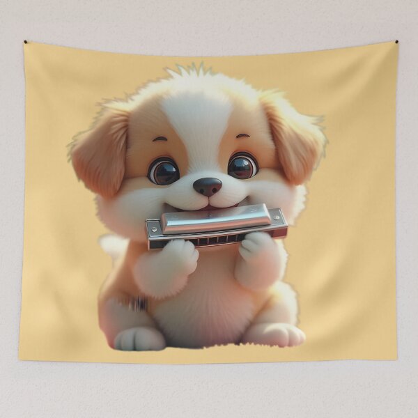 Item preview, Puppy Harmonica Player designed and sold by sweet-family.