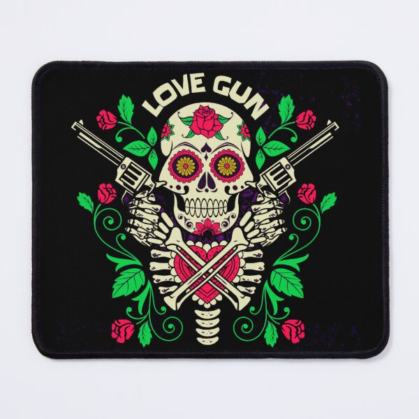 Item preview, Love Gun Sugar Skull - Day of the Dead Rock & Roll Art designed and sold by GenZFashion000.