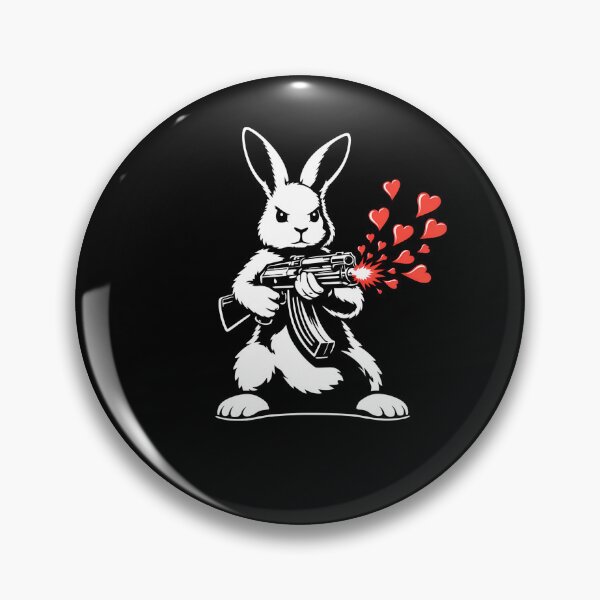 Item preview, Love Hurts – Angry Bunny Shooting Hearts  designed and sold by Darsel Art.