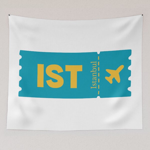 Item preview, IST Istanbul Airport Code Vintage Travel Sticker - Minimalist Istanbul Art designed and sold by Sparkledust Creations.