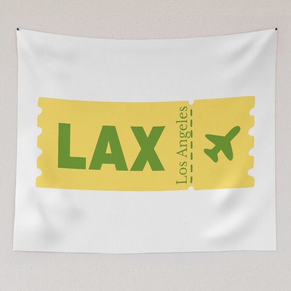 Item preview, LAX Los Angeles Airport Code Vintage Travel Sticker - Minimalist Los Angeles Art designed and sold by Sparkledust Creations.