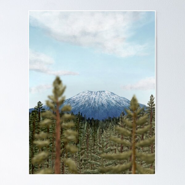 Item preview, Mount Saint Helens, Pacific Northwest Mountain Landscape designed and sold by Katherine Hensel Art.