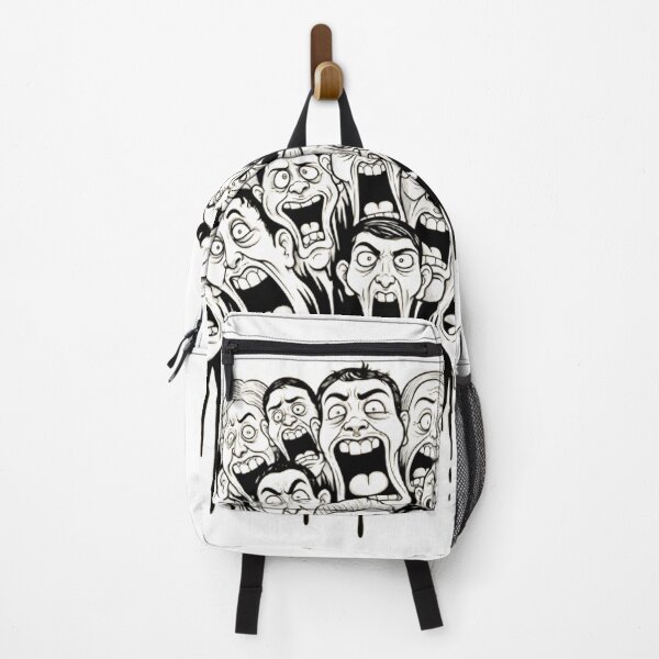 Item preview, Crowd of Screaming Faces – Dark Surreal Expression Art Illustration designed and sold by mitdz shop.
