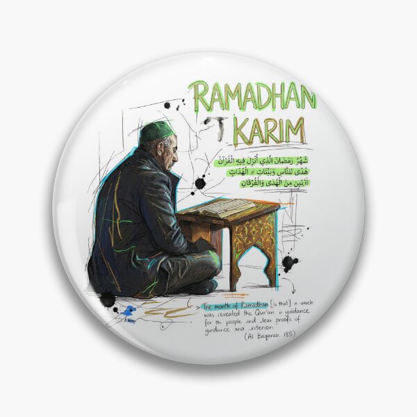 Item preview, Artistic Muslim Man Reading Quran - Ramadan Vibes designed and sold by debuDesign.