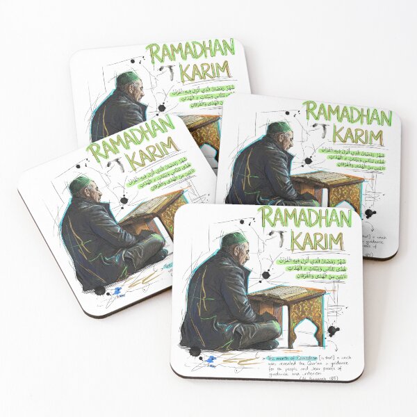 Item preview, Artistic Muslim Man Reading Quran - Ramadan Vibes designed and sold by debuDesign.