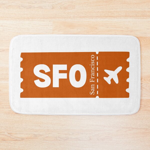 Item preview, SFO San Francisco Airport Code Vintage Travel Sticker - Minimalist San Francisco Art designed and sold by Sparkledust Creations.
