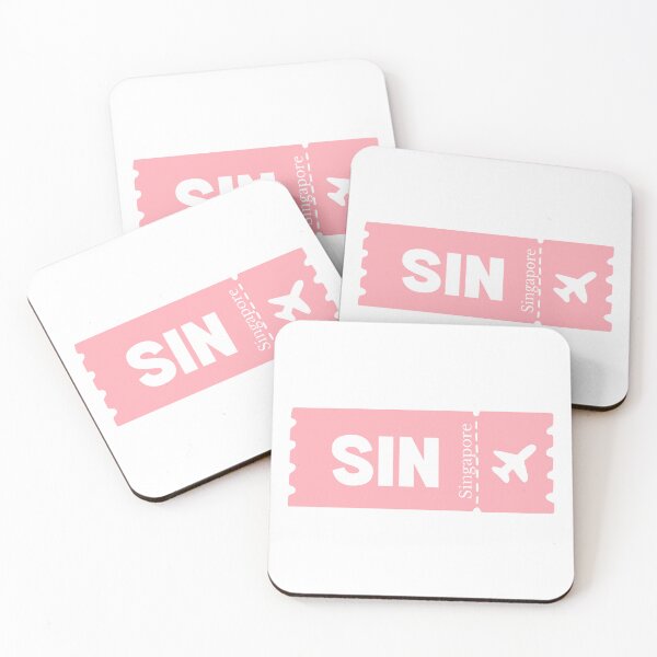 Item preview, SIN Singapore Airport Code Vintage Travel Sticker - Minimalist Singapore Art designed and sold by Sparkledust Creations.
